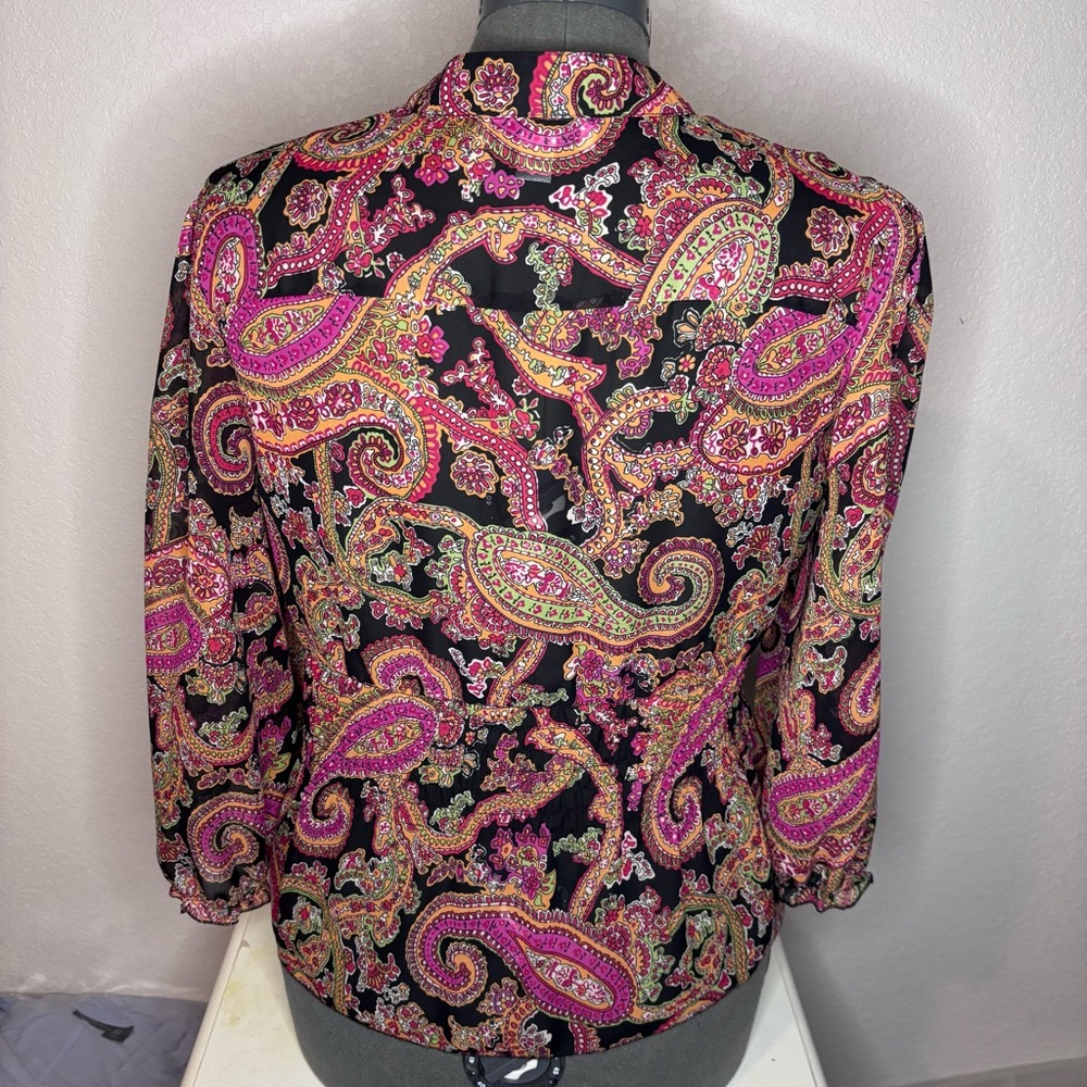 Coldwater Creek Multicolor Paisley Top‎ - Picture 5 of 9